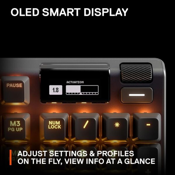 SteelSeries Apex Pro Gaming Keyboard OLED Screen - Image 2