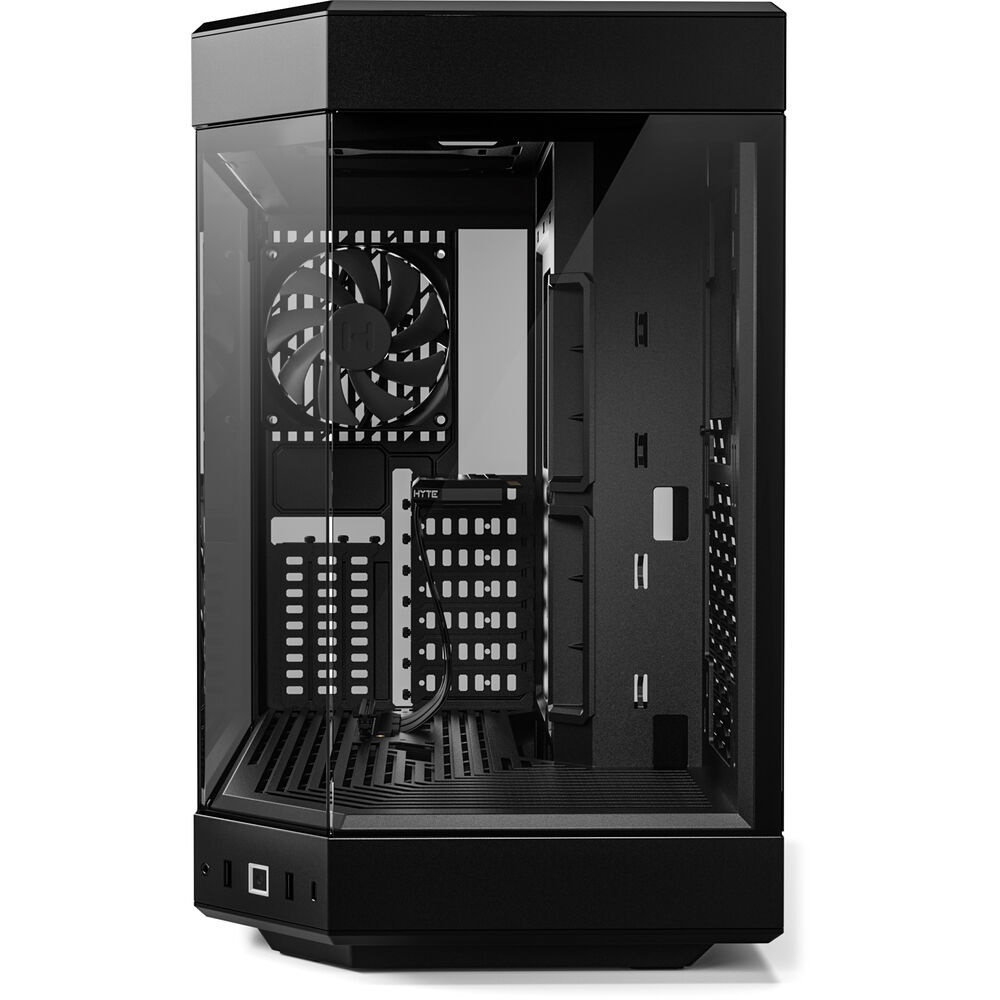 HYTE Y60 Modern Panoramic Dual Chamber ATX Mid Tower PC Case, Black (3-Fans) - Image 2