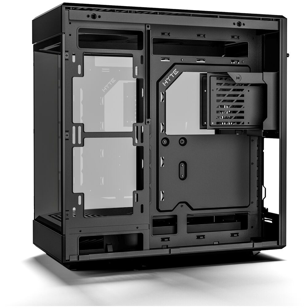 HYTE Y60 Modern Panoramic Dual Chamber ATX Mid Tower PC Case, Black (3-Fans) - Image 4