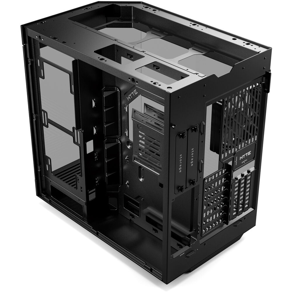 HYTE Y60 Modern Panoramic Dual Chamber ATX Mid Tower PC Case, Black (3-Fans) - Image 5