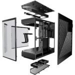 HYTE Y60 Modern Panoramic Dual Chamber ATX Mid Tower PC Case, Black (3-Fans) - Image 9