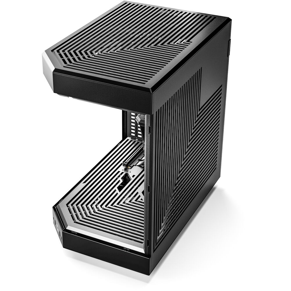 HYTE Y60 Modern Panoramic Dual Chamber ATX Mid Tower PC Case, Black (3-Fans) - Image 10