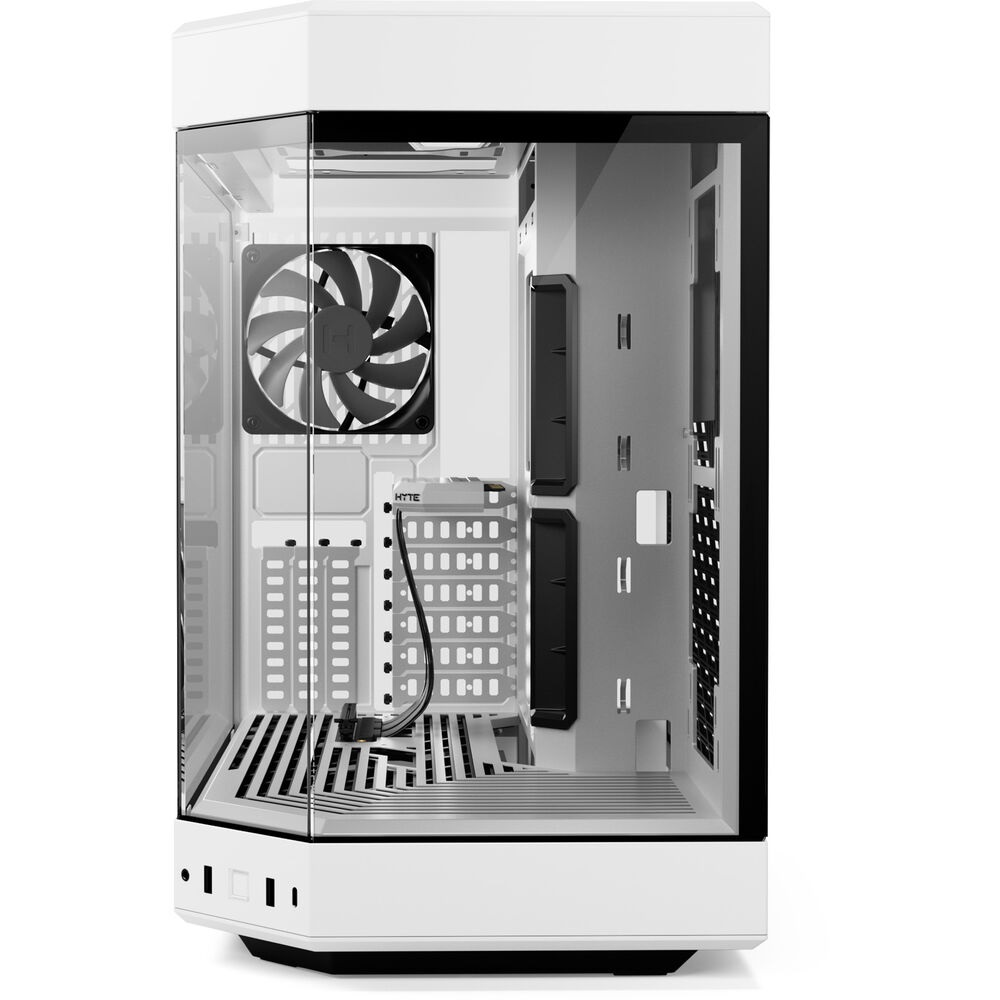 HYTE Y60 Modern Panoramic Dual Chamber ATX Mid Tower PC Case, White (3-Fans) - Image 2