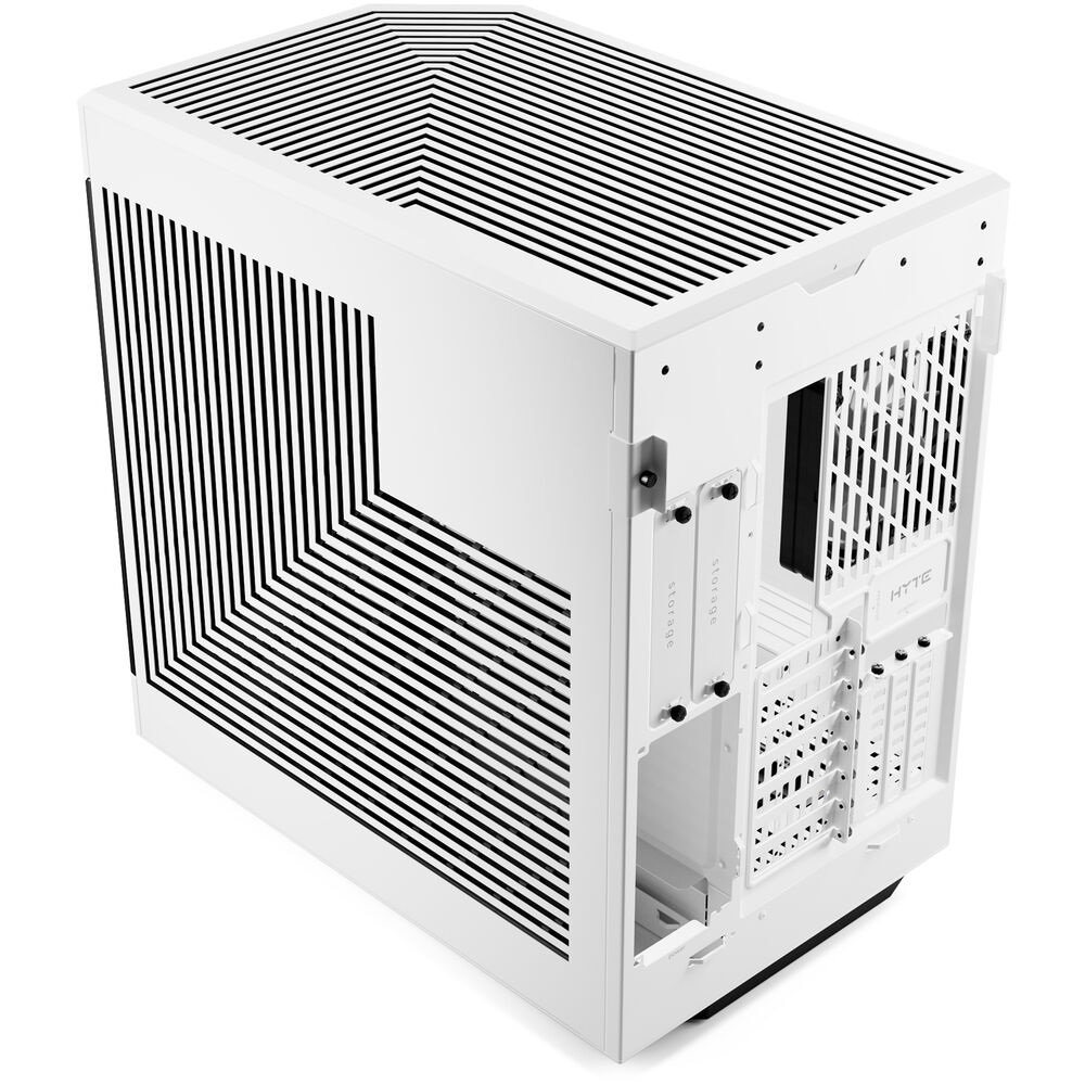 HYTE Y60 Modern Panoramic Dual Chamber ATX Mid Tower PC Case, White (3-Fans) - Image 5