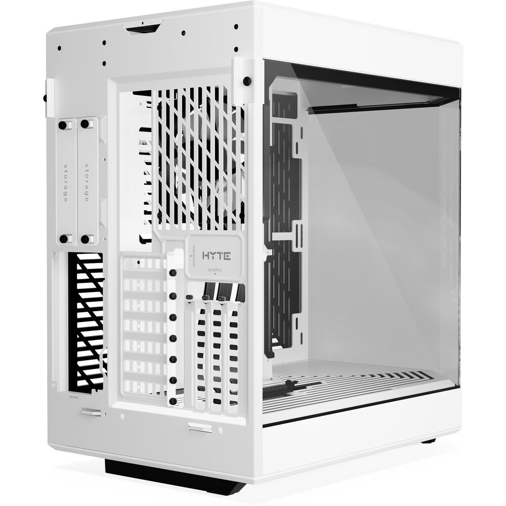 HYTE Y60 Modern Panoramic Dual Chamber ATX Mid Tower PC Case, White (3-Fans) - Image 6