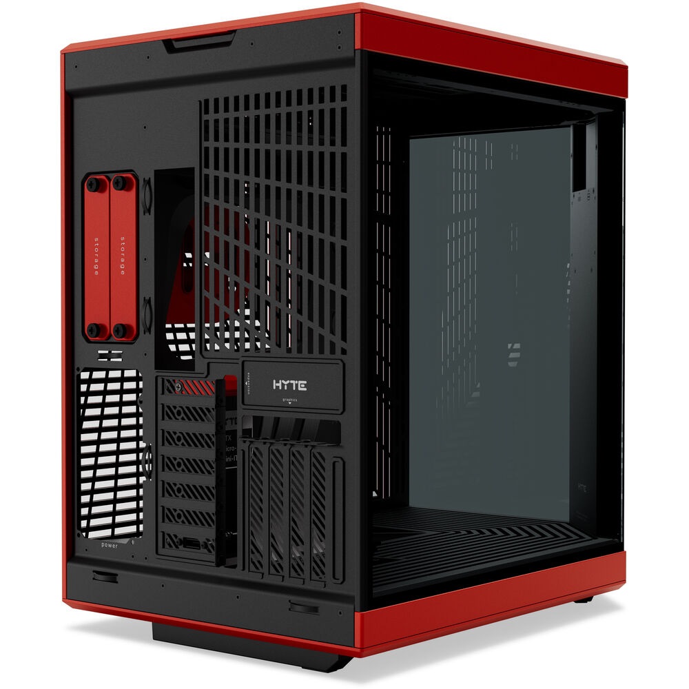 HYTE Y70 Touch Infinite ATX Mid Tower Dual Chamber PC Case, Black Cherry - Image 4