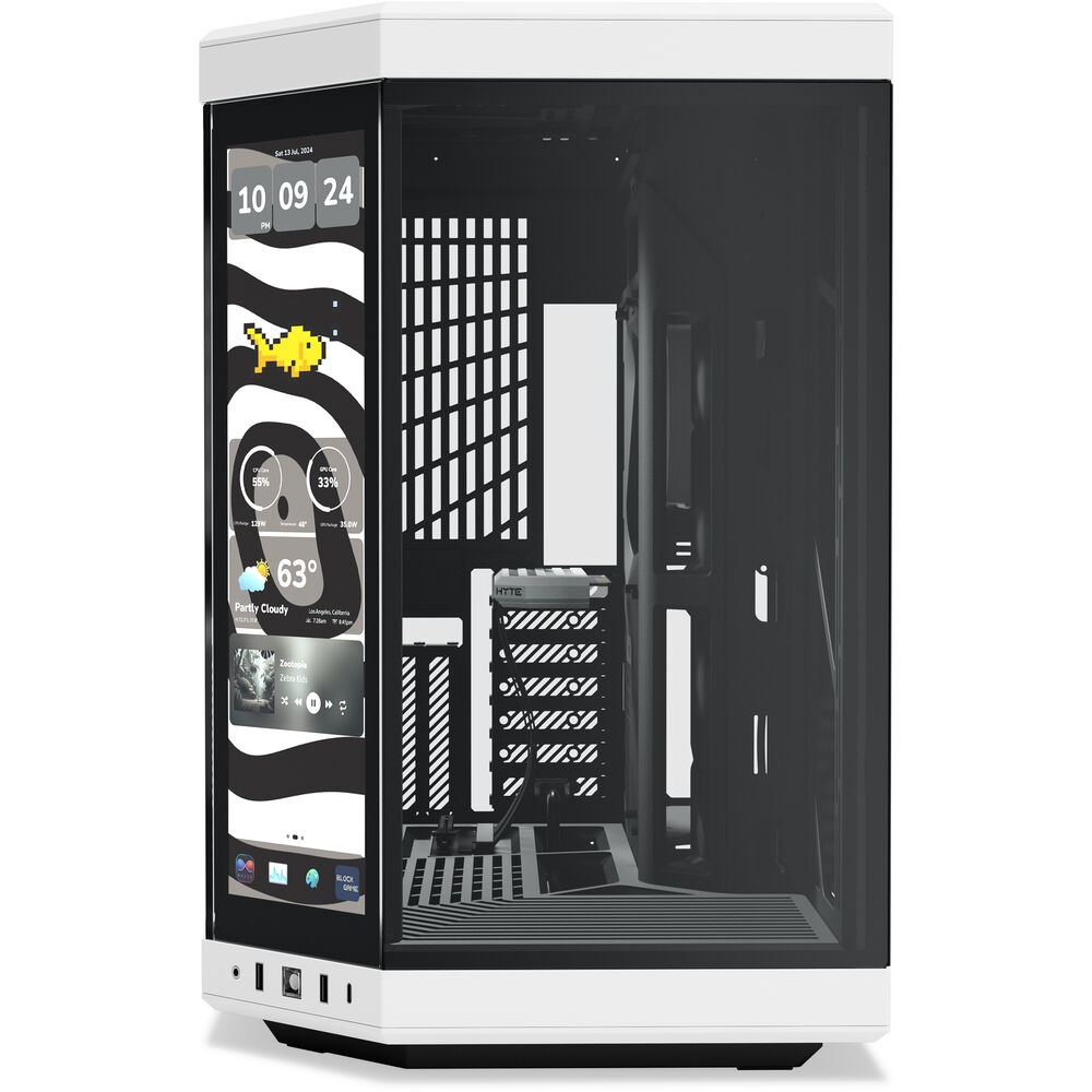 HYTE Y70 Touch Infinite ATX Mid Tower Dual Chamber PC Case, Panda - Image 2