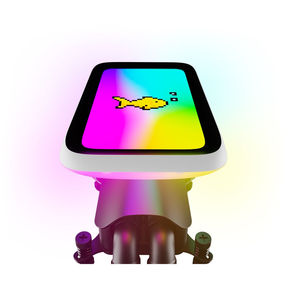 HYTE THICC Q60 240mm Digital Processor Cooling AIO RGB Liquid Cooler (Black/White) 5" Display - Image 5