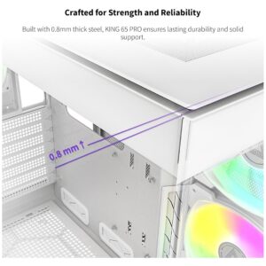 Montech King 65 Pro - White, ATX Mid Tower Case, 3 Fans - Image 3
