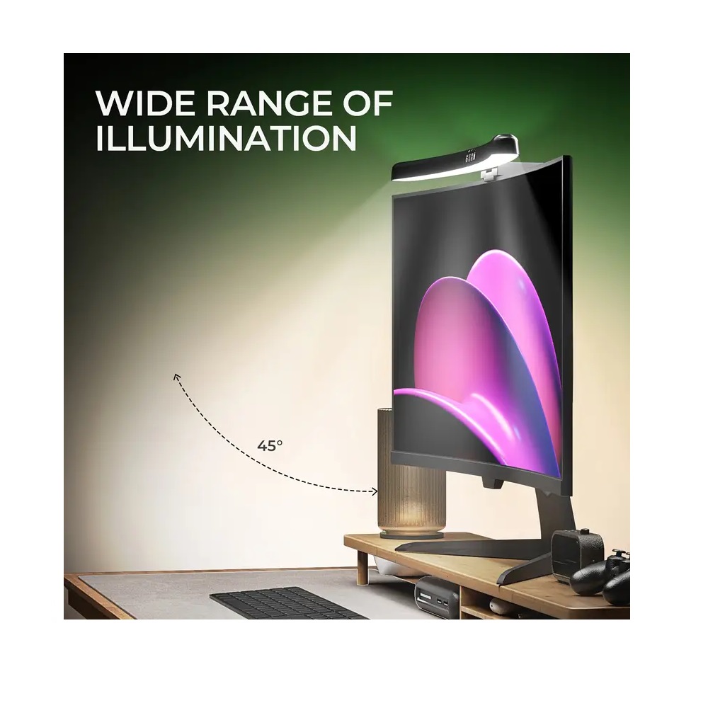 Touch Controlled Curved Monitor LED Light Bar, USB-C - Image 4