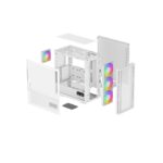 DeepCool CH560 Digital Tempered Glass Mid-Tower PC Case, 4-Fan (White) - Image 7