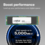 Crucial E100 2TB M.2 NVMe SSD PCIe 4.0 Gen4, 5000MB/s - Image 5