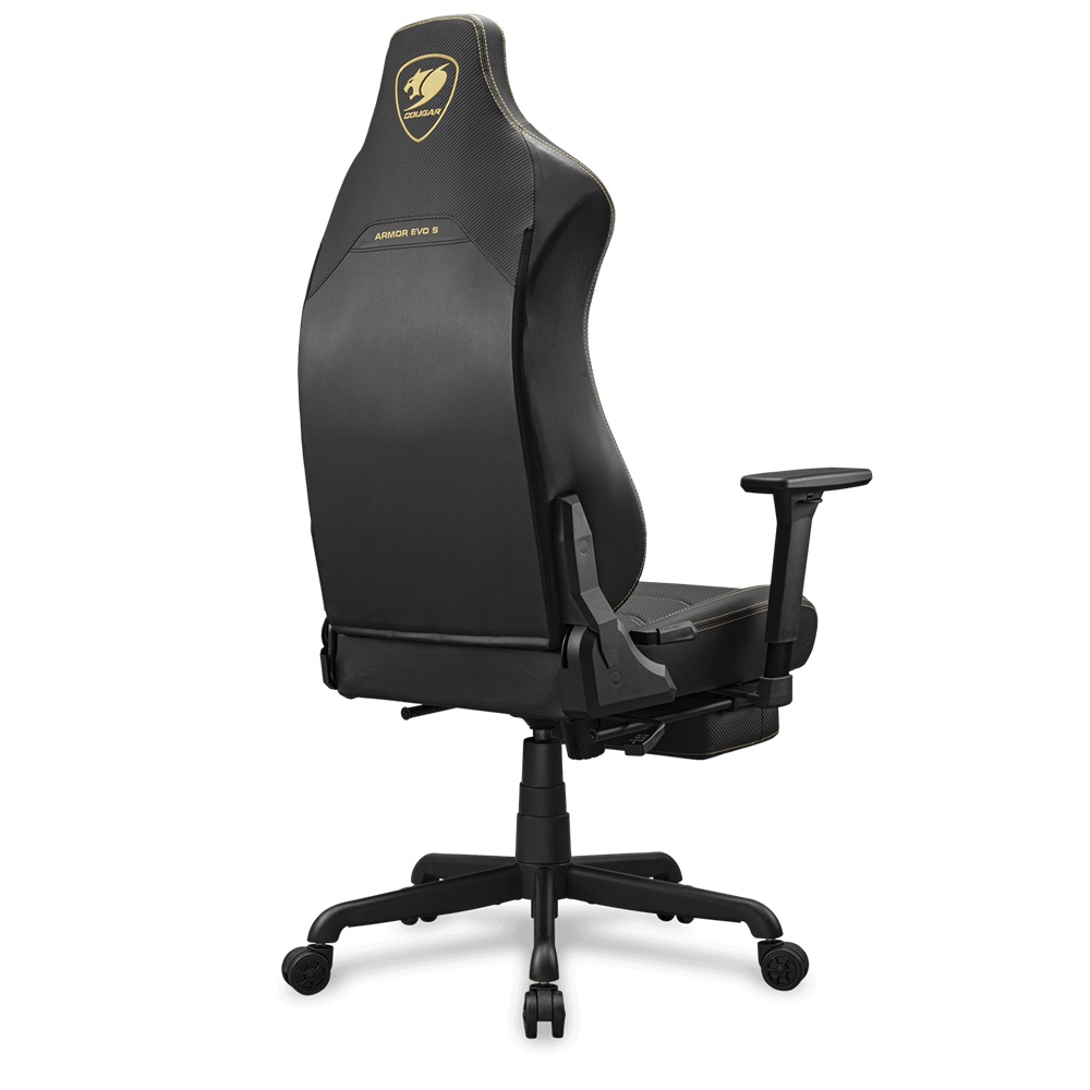 COUGAR Armor EVO S Gaming Chair Retractable Footrest - Gold, 120kg - Image 5