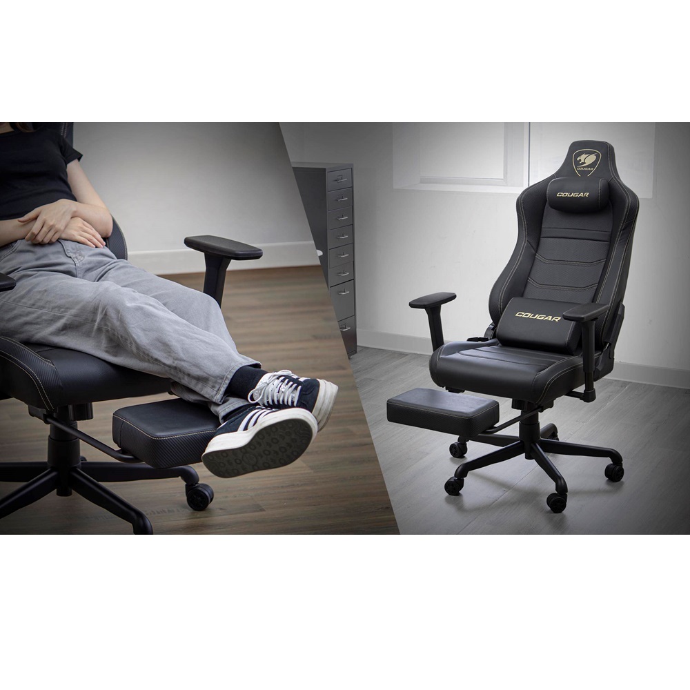 COUGAR Armor EVO S Gaming Chair Retractable Footrest - Gold, 120kg - Image 6