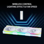 Lian Li UNI FAN SL Wireless 120 ARGB 120mm Fan - White (3-Pack) - Image 2