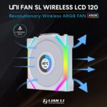 Lian Li UNI FAN SL Wireless LCD 120 ARGB 120mm Fan - White (3-Pack) - Image 3