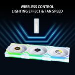 Lian Li UNI FAN SL Wireless LCD 120 ARGB 120mm Fan - White (3-Pack) - Image 2
