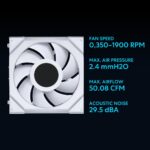 Lian Li UNI FAN SL Wireless LCD 120 ARGB 120mm Fan - White (3-Pack) - Image 4