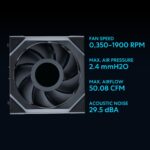 Lian Li UNI FAN SL Wireless LCD 120 ARGB 120mm Fan - Black (3-Pack) - Image 4
