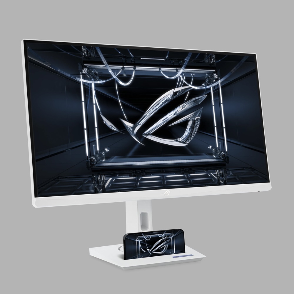 ASUS 27" ROG Strix XG27UCG-W Dual mode 4K 160Hz, FHD 320Hz, 1ms Fast IPS HDR400 USB-C HDMI 2.1 Gaming Monitor, White - Image 2