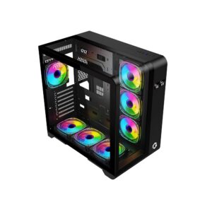 GameOn Infinity Midnight Series Mid Tower Gaming PC Case - Black (7-Fans) - Image 2