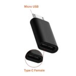 Micro USB Male to USB-C Female Adapter, Only for Charging