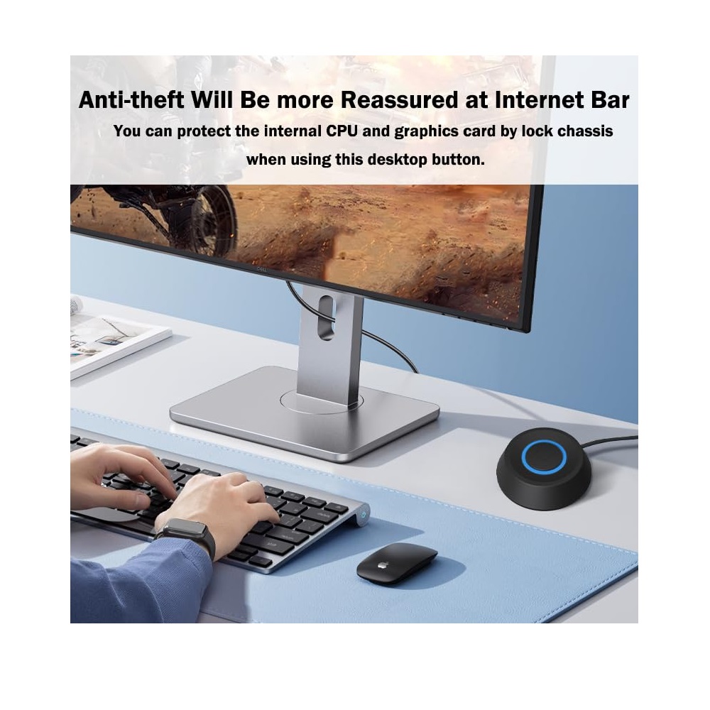 Power Button ON OFF Switch Desktop Computer PC - 2m (White) - Image 3