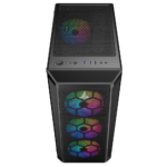 Sharx R200B Mid Tower Gaming PC Case - Black (4-Fans) - Image 3