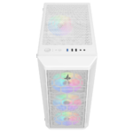Sharx R200W Mid Tower Gaming PC Case - White (4-Fans) - Image 3