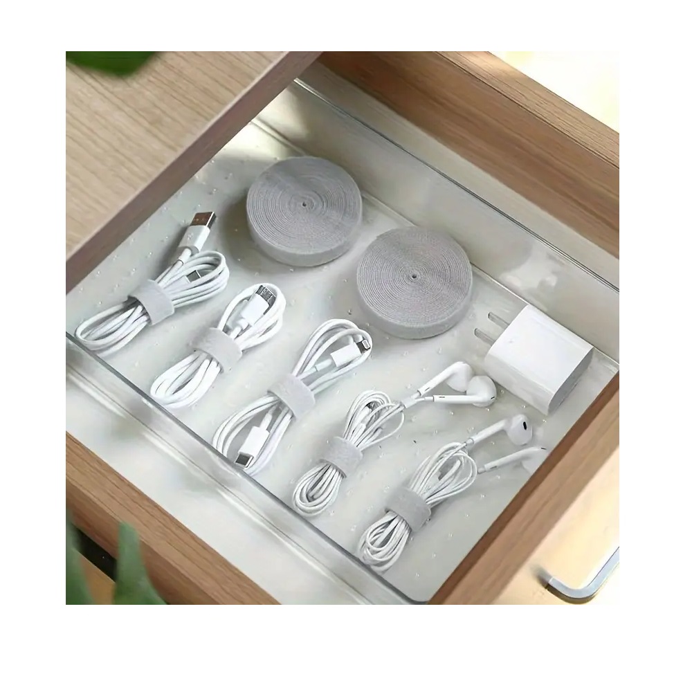 Self Adhesive Straps Cable Ties Reusable Cutting And Organizing, 1m (Black) - Image 5