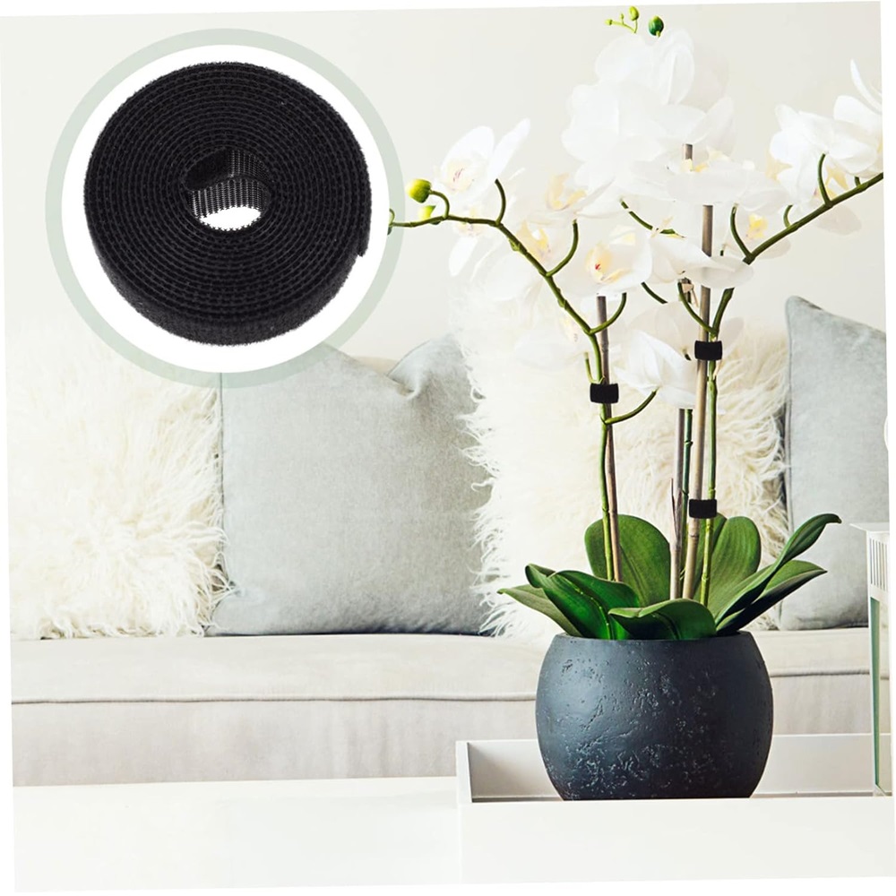 Self Adhesive Straps Cable Ties Reusable Cutting And Organizing, 1m (Black) - Image 7