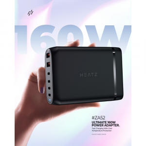 The Heatz ZA52 Power Adapter is a 6-in-1 fast-charging solution with 160W power