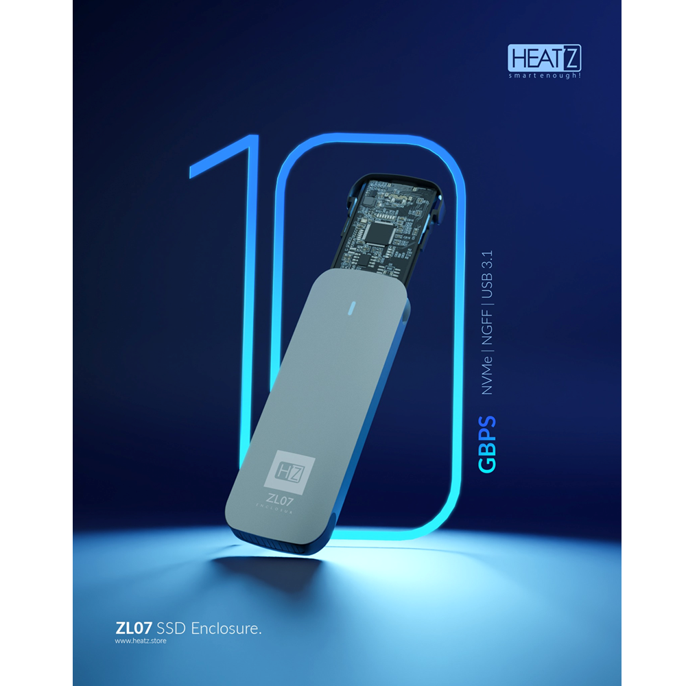 Heatz ZL07 2 in 1 SSD Enclosure - 10 GBPS Speed - Image 3
