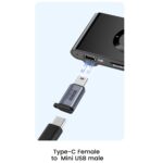 Mini USB Male to USB-C Female Adapter, Only for Charging - Image 3