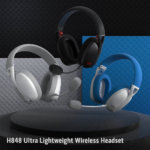 Redragon Ire Pro H848 Ultra-Light Wireless Gaming Headset, Blue/White - Image 4
