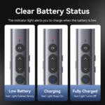 Vention KQJ Wireless Presenter Green Laser Clicker Pointer, 100m, USB-A, USB-C - Image 2
