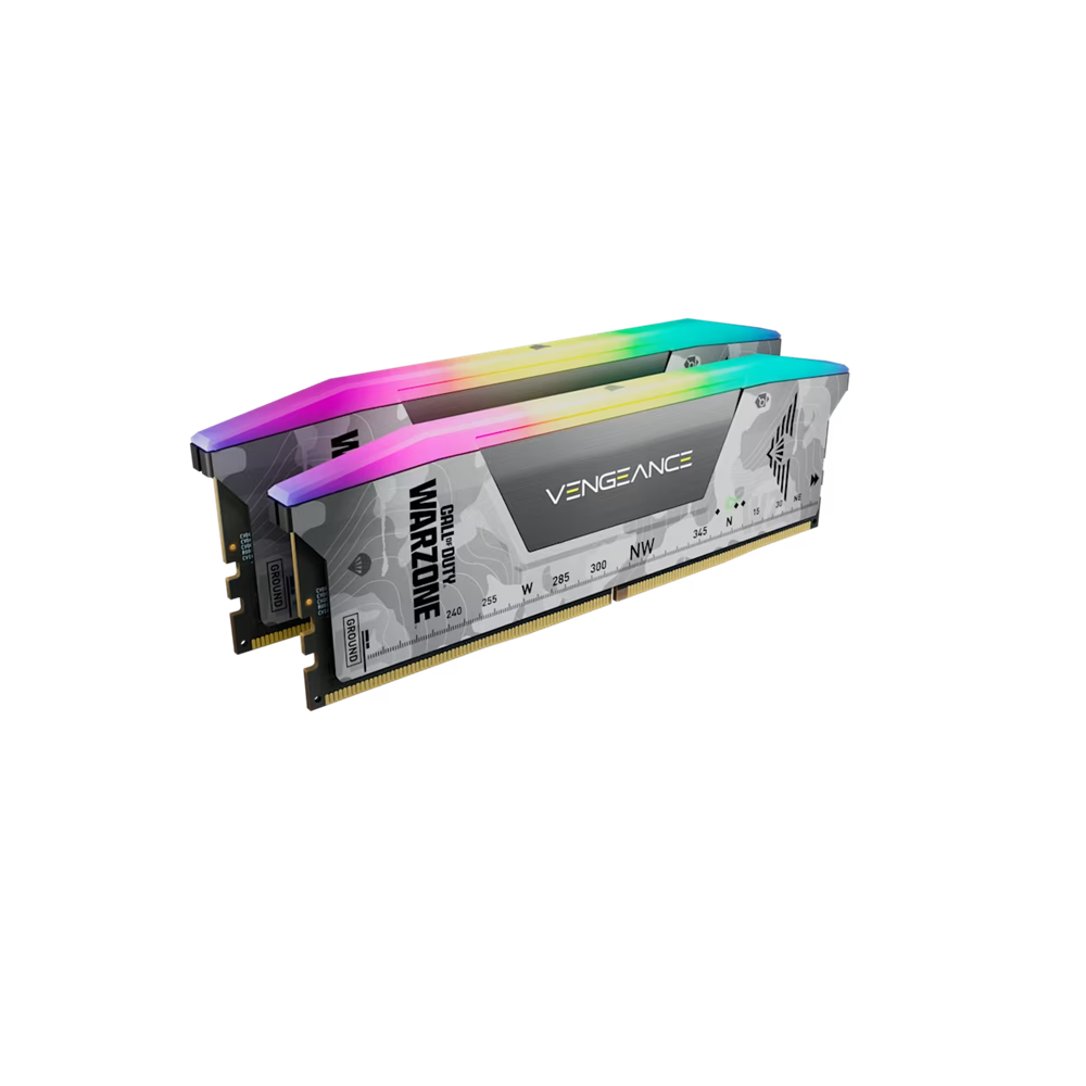 Corsair 32GB 6400MHz VENGEANCE RGB DDR5 RAM C32, 2x16GB Kit, Call OF Duty: Warzone Edition — Light Grey - Image 3