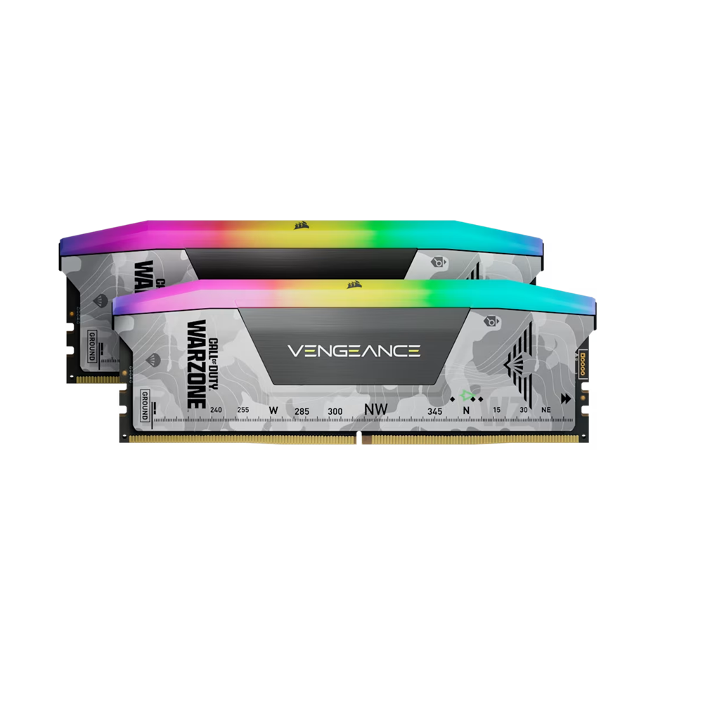 Corsair 32GB 6400MHz VENGEANCE RGB DDR5 RAM C32, 2x16GB Kit, Call OF Duty: Warzone Edition — Light Grey - Image 2