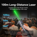 Vention KQJ Wireless Presenter Green Laser Clicker Pointer, 100m, USB-A, USB-C - Image 6
