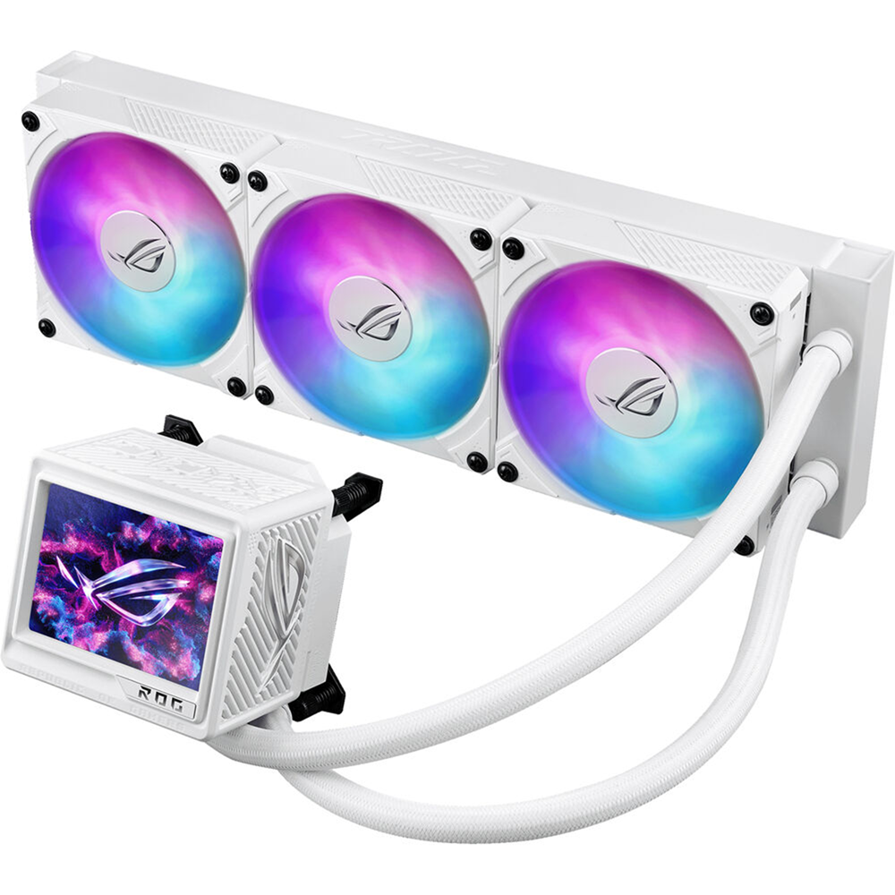 ASUS ROG Ryujin III 360 ARGB Extreme White Edition All-in-One liquid CPU Cooler - 3.5" Display - Image 2