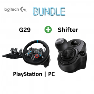 Logitech Bundle G29 with Shifter Driving Force Racing Wheel for PS5/PS4 & PC