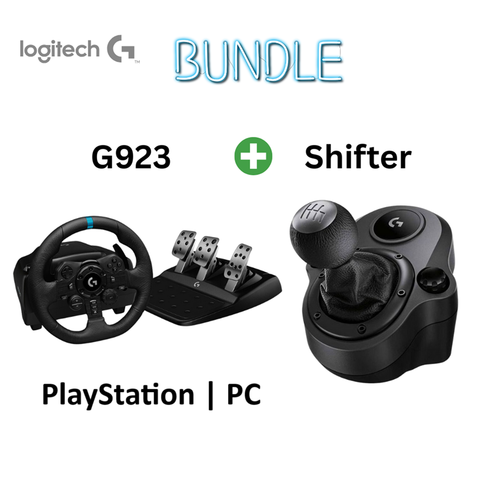 Logitech Bundle G923 with Shifter TRUEFORCE Racing Wheel For PS5/PS4 & PC