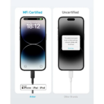 Anker 322 USB-C to Lightning Cable Fast Charging Braided (0.9m/3ft) - White, A81B5H21 - Image 2