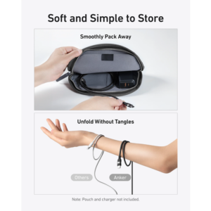 Anker A82E2 USB-C to USB-C Cable 240W - Soft, Durable - 3ft/0.9m, White - A82E2H21 - Image 3