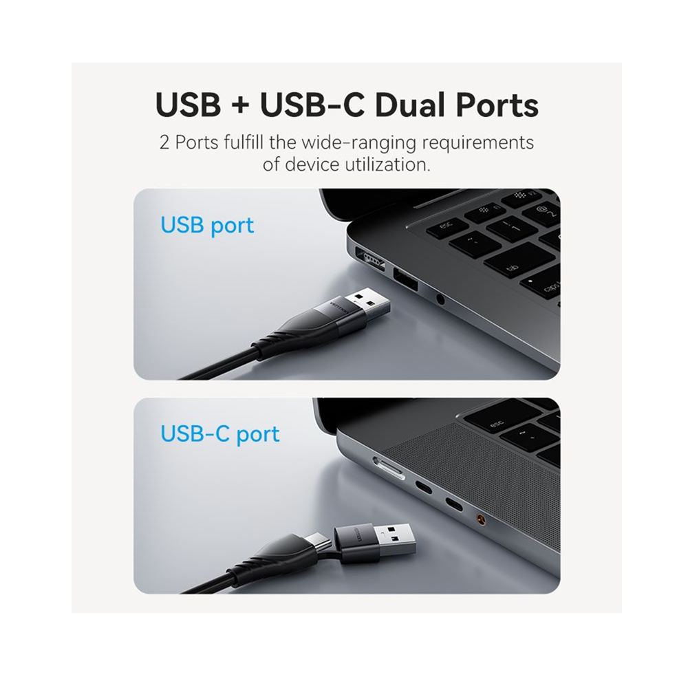 Vention ACYHB USB to HDMI FHD 60Hz Adapter, USB-A USB-C Male - HDMI Female Convertor - Image 3