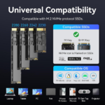 Vention KPZH0 USB 4.0 M.2 NVMe SSD Enclosure Case 40Gbps Max. 8TB Support, USB-C - Image 3