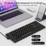 Redragon K658CTB IRELIA PRO 94 Keys Wireless RGB Mechanical Gaming Keyboard 3-Mode, Translucent Custom Switch - Image 3