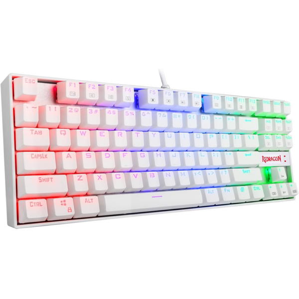 Redragon KUMARA K552W RGB TKL Mechanical Gaming Keyboard. Blue Switch, - White - Image 2