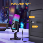 Maono DM30RGB Programmable USB Condenser Gaming Microphone - Black - Image 6