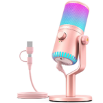 Maono DM30RGB Programmable USB Condenser Gaming Microphone - Pink - Image 2